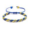 Hand-Woven Creative Beads Bracelet – Blue & Yellow Ukrainian Design