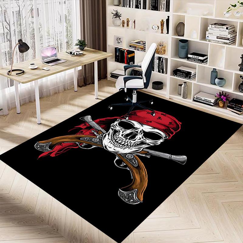 1ks Pirátská lebka Koberec, Kancelářský koberec Venkovní rohož Domácí dekorace Plošný koberec Festival
