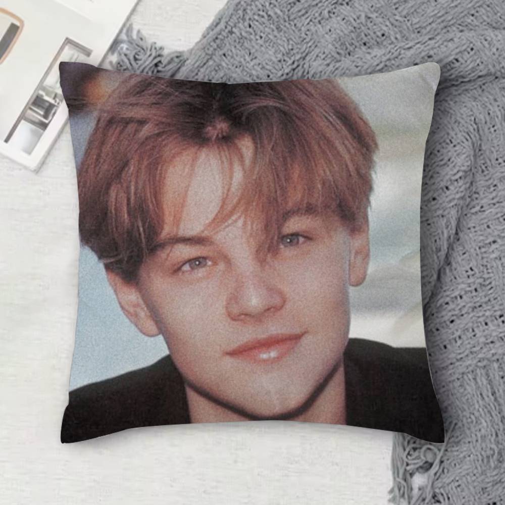 LLeonardo DiCaprio Doublesided Printed Square Decorative Cushion Cover for Sofa Living Room Home Decor