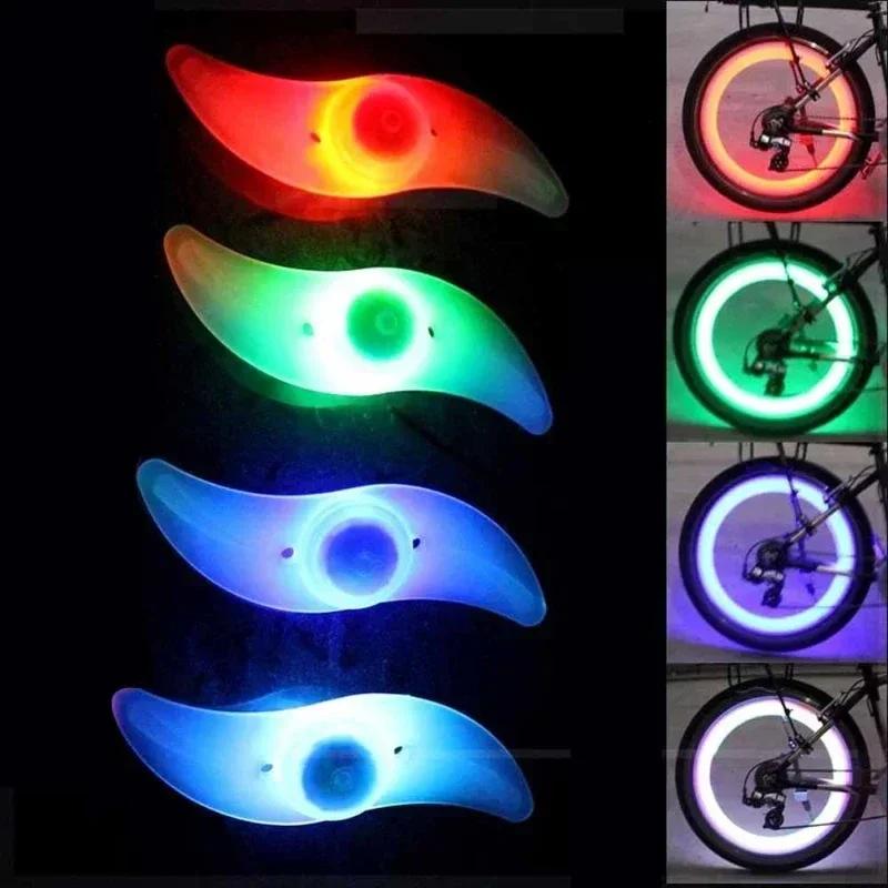 2-6PCS Bike Wheel Spoke LED Lights, 3 Lighting Modes Waterproof Tire Lamp, Safety Warning Easy Install Bicycle Accessories