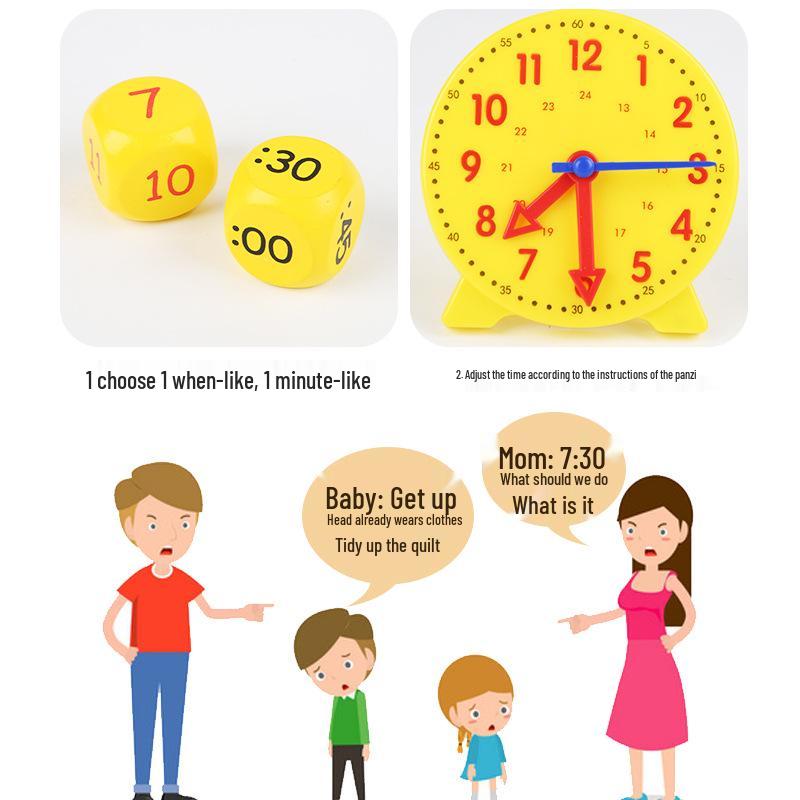 Wooden Educational Clock for Early Education – Teaching Tools for Primary School & Cognitive Time Learning