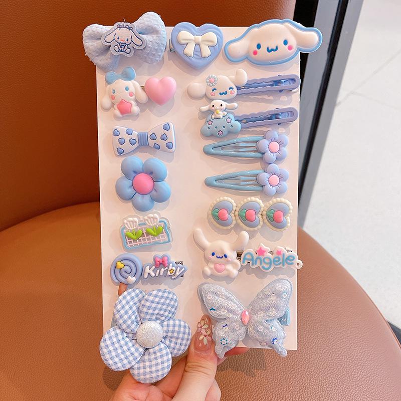 Set of 50 Pink Cute Hair Clips – Sweet Girly Bangs Clips, Japanese Cartoon Hair Accessories