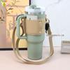 Stanley Water Cup Cover: Leather Adjustable Crossbody Outdoor Ice Overlord Protector