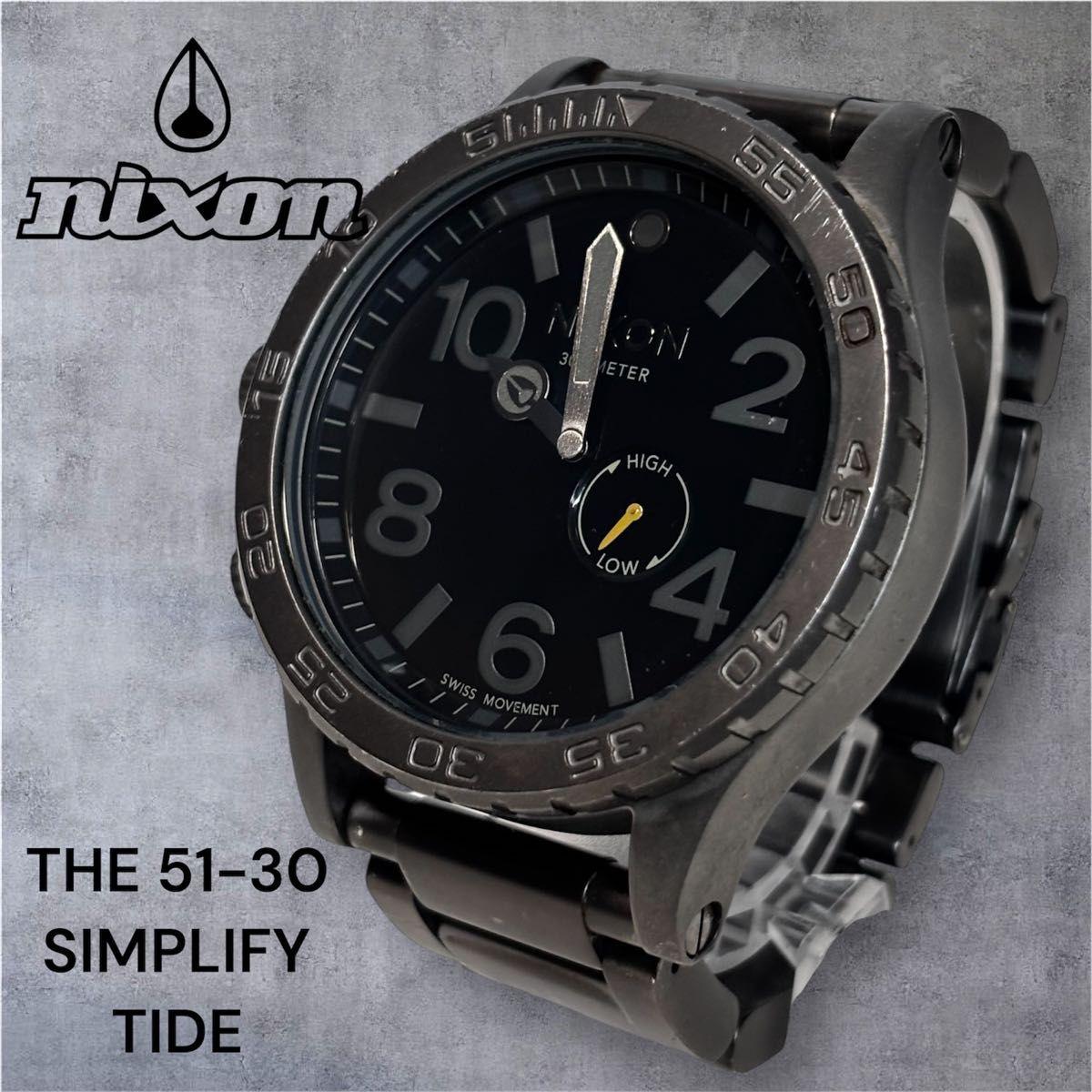 Used [Working item] NIXON 51-30 TIDE Black & Matte Gunmetal Nixon