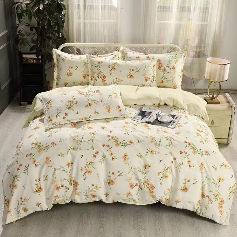 3/4Pcs Colorful Love Duvet Cover Set Letter Print Double Queen Bedding With Zipper Soft Breathable Quilt Cover Machine Washable