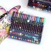 96/72/48/24 Colors Dual-Tip Glitter Marker Set -Fine-Point Watercolor Pens with Vibrant Colors, Greeting Cards, Mugs, Wooden DIY