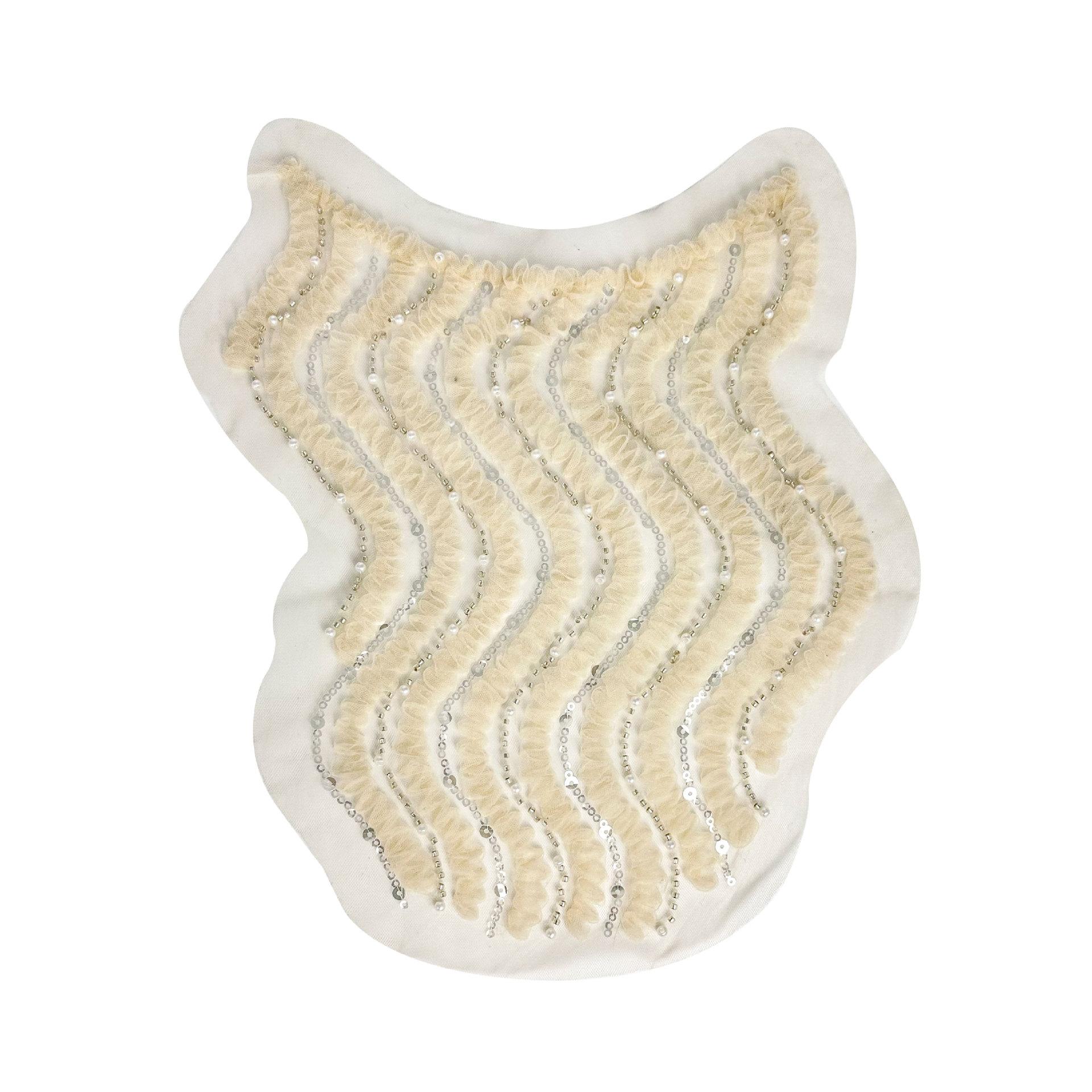 

Кружево Кружево Волнистая Планка Спереди Воротник Декоративная Линия Выреза Изогнутая Линия Выреза Тканевая Наклейка Платье Платье Аксессуары для Одежды 7169 apricot