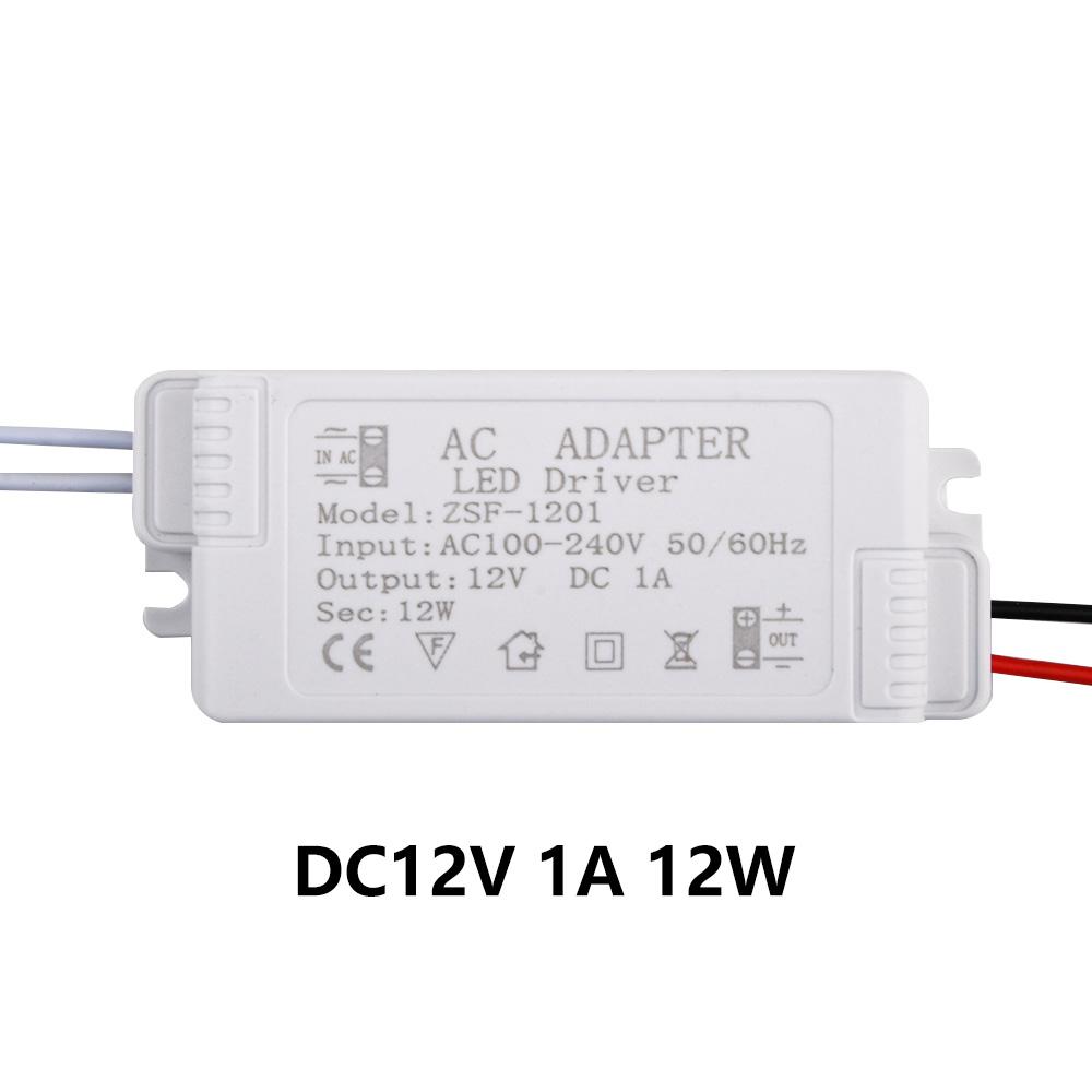 AC 100-240V To DC 12V LED Driver Lighting Transformer 6W 12W 18W 24W 36W 48W 60W For Strip Home Improvement Power Supply Adapter