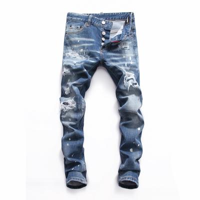 broken holes pocket jeans