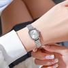 Stylish Oval Bamboo-Steel Ladies' Gold Wristwatch - Casual and Trendy