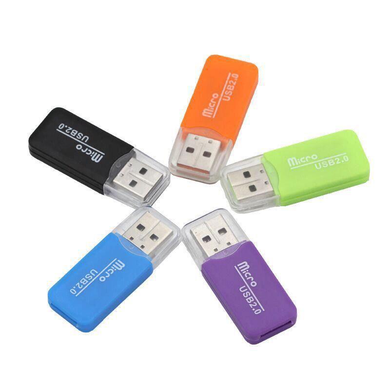 Multicolor USB 2.0 Mobile Phone SD/TF Card Reader with Medium Speed Download