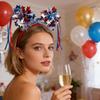 Patriotic Headband For Independence Day With Stripes Design Comfortable Plastic Hair Accessories For Adults Kids