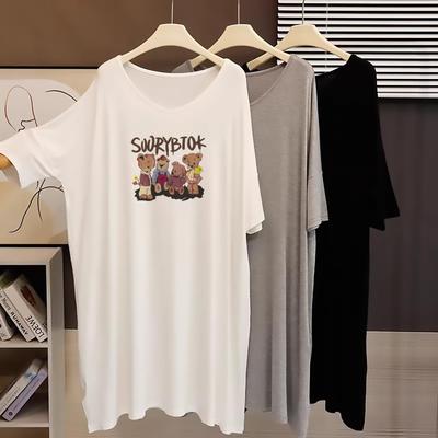 Super Comfy Women's Plus Size V-Neck Short-Sleeve T-Shirt - Modal, Loose, Trendy & Lazy Style
