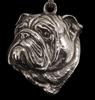 Bulldog, English Bulldog, British Bulldog II - Dog necklace in gift box, silver-plated locket for dog fan, striking pendant by Art-Dog brand