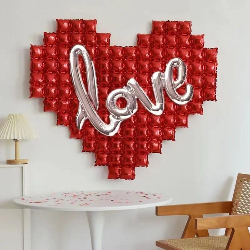 Love Heart Shaped Valentine's Day Balloon Aluminum Film Inflatable Aluminum Foil Balloons Large DIY Love Balloon