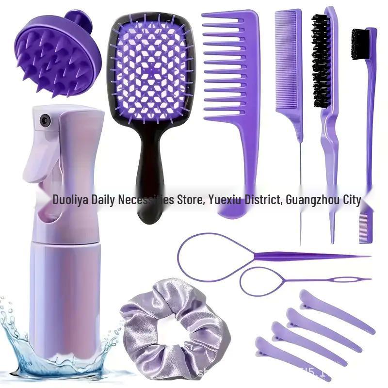 Bestseller Haarstyling-Set: Toupierbürste, Balayage-Kamm, Sprühflasche mit kontinuierlichem Sprühstoß, Werkzeug für Haarverlängerungsnadel