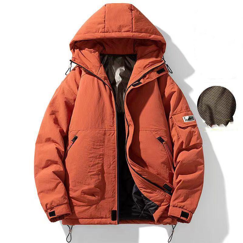 Winter Herren Parkas Modischer Kapuzen Windbreaker Gefütterter Mantel Herren Damen Warme Jacken