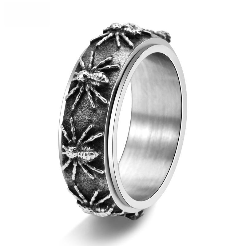 2025 Personalized Retro Style Rotatable Spider Men's Index Finger Accessory Ring for Men