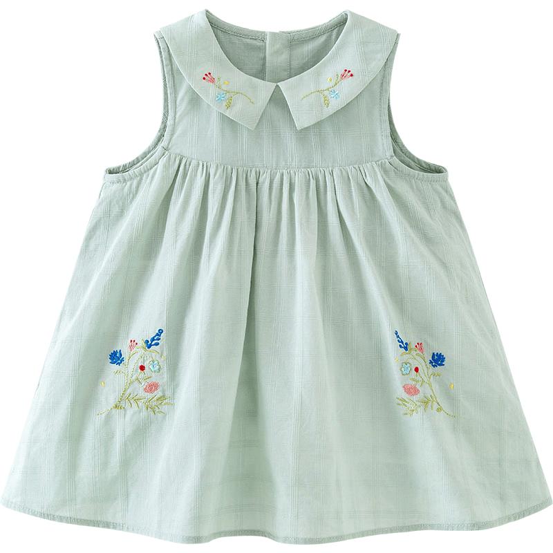 Minibala Baby Girl Cotton Sleeveless Romper Dress 90cm