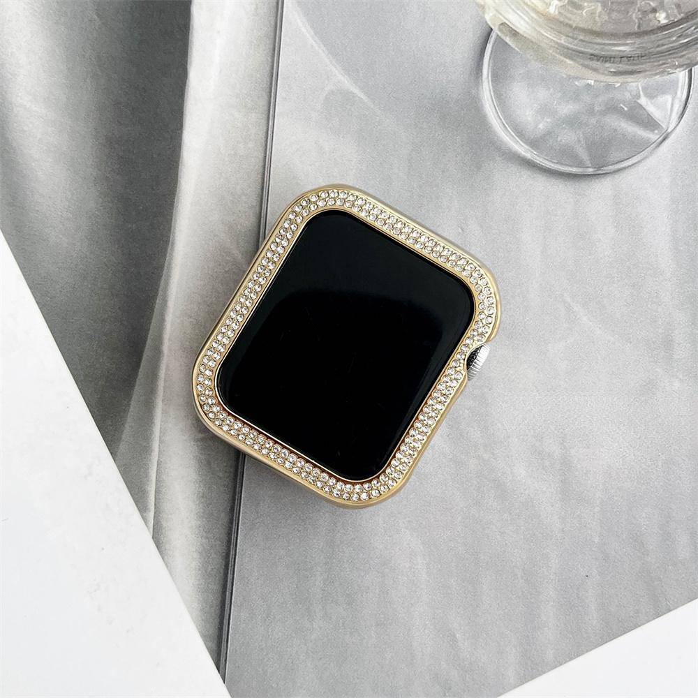 Metal Bumper Diamond Case for Apple Watch Protective Cover 40MM 44MM Frame for iWatch 4 5 6 SE 7 8 9 41MM 45MM Watch Cover