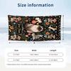 Whimsical Cat Mandala Art Theme Quick Dry Beach Towel Custom Name Text Print Large Sand Resistant Towel Beach Vacation