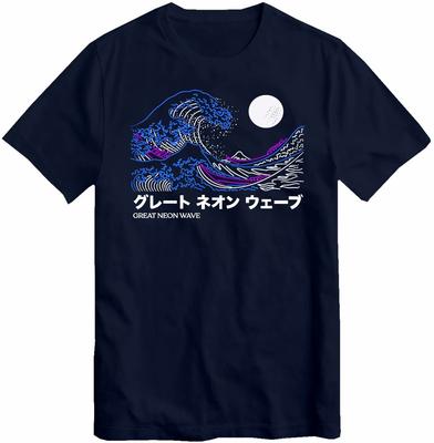 Hokusai Die große Welle T-Shirt Ästhetische Japanische Kanagawa Vaporwave Kunst Ozean