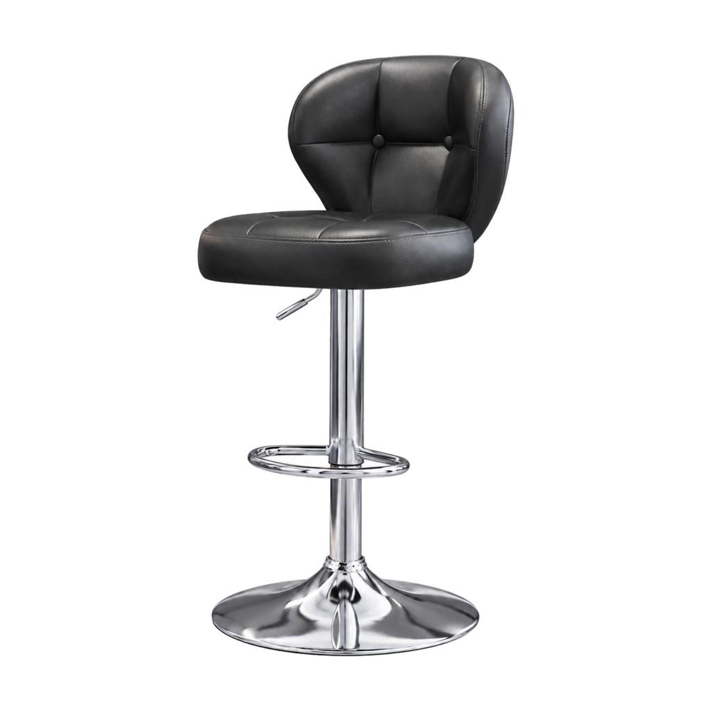 HeightAdjustable Bar Stool Ergonomic Upholstered with Backrest HighResilience Seating for