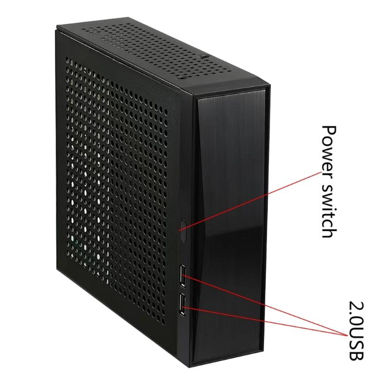 ITX Computer for Case FH05 Mini Desktop for Case Industrial Control Home Theater PC Gaming for Case Horizontal Metal Des