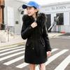 Winter Teen Girls Jacket Velvet Warm Kids Windbreaker Coat for Girls Fur Collar Hooded Parkas Children Outerwear