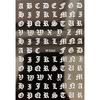 Nail 3d Art Stickers Latin Roman English Alphabet Letter Decals Decoration Tip