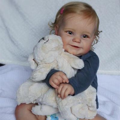 BZDOLL Bebê Reborn Realista 60cm 24 Polegadas com Veias Pele Pintada 3D Arte Corpo de Pano Vinil Brinquedo de Boneca Bebê Maddie para Menina Princesa Criança Presente