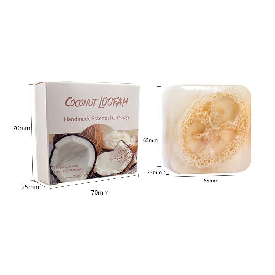 Loofah and Lemon Soap 100g Handmade Essential Oil Soap Silk Gourd Soap