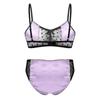 Sissy Lingerie Nightwear for Men Satin Sheer Mesh Bra Top Adjustable Spaghetti Straps with Matching Thong Briefs