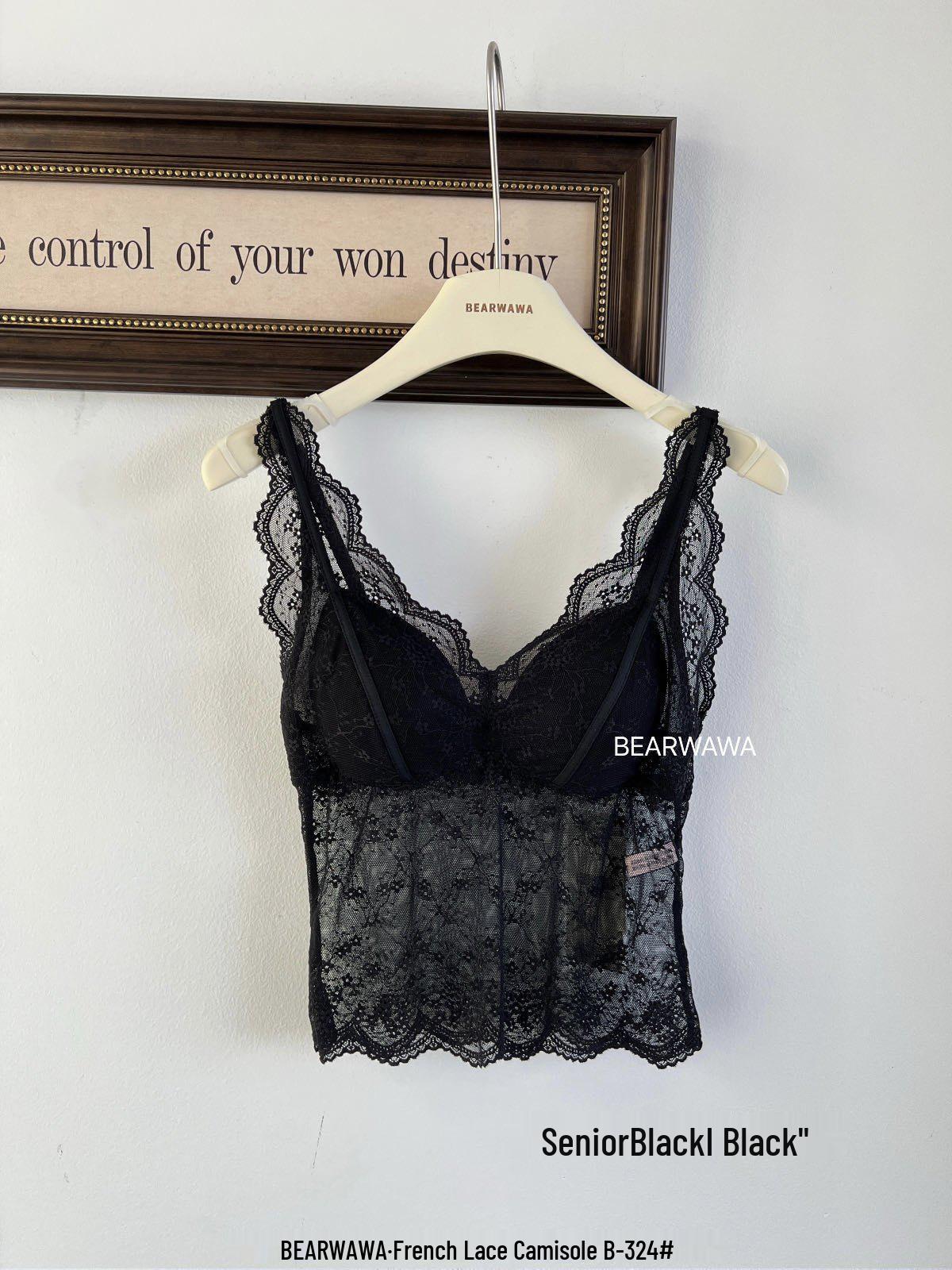 

Boss s Collection: Sexy Lace Layered Camisole with Chest Pads – Women s Tank Top One Size (40-63 kg)
