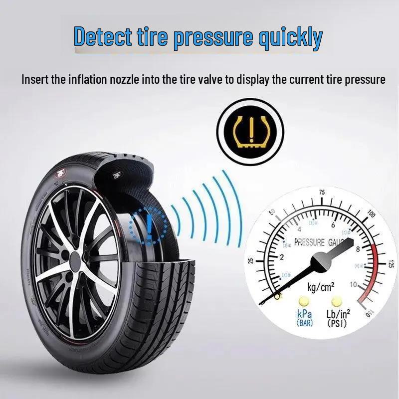 12V Portable Car & SUV Tire Air Pump for Off-road Use