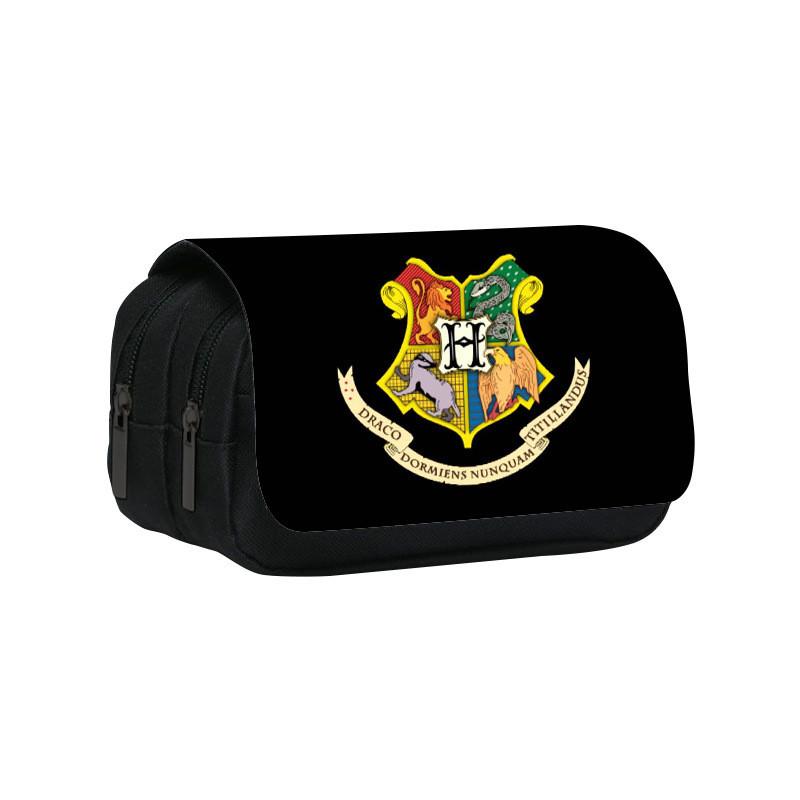 Harry Potter Pencil Case Cartoon Anime School Supplies Storage With Double Layer For Students