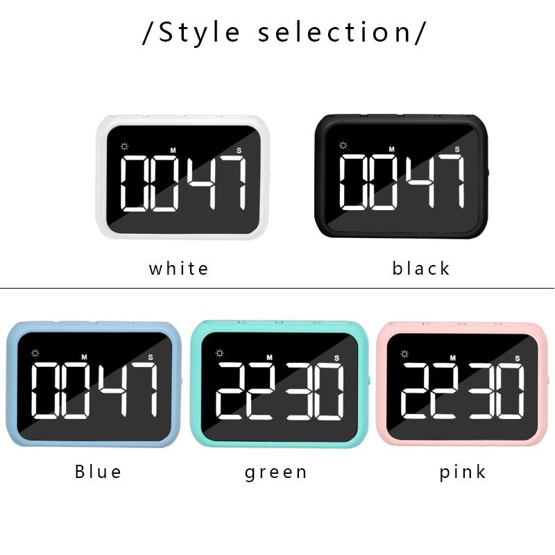 1PC Modern minimalist led Battery timer Student only Digital timer Kitchen Countdown Reminder (no battery)