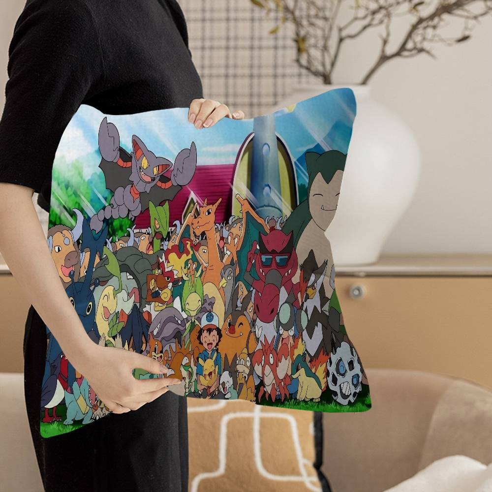 

Japanese P-PokemonS Personalized Pillow Dust Cover Bedroom Kids Party Decoration Pillowcase Birthday Children Gift 30cmx30cm