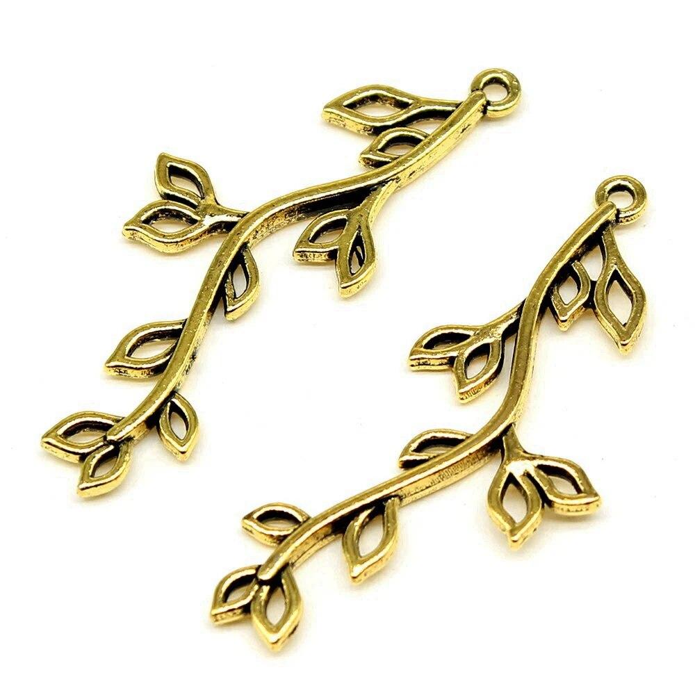 Branch Leaves Connection Components Car Pendant Cute Jewelry
