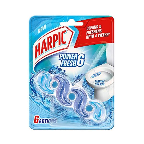 

Harpic 35 г - Marine Splash, Power Fresh 6 Toilet Cleaner Rim Block | Блоки очищувачів зливу туалету