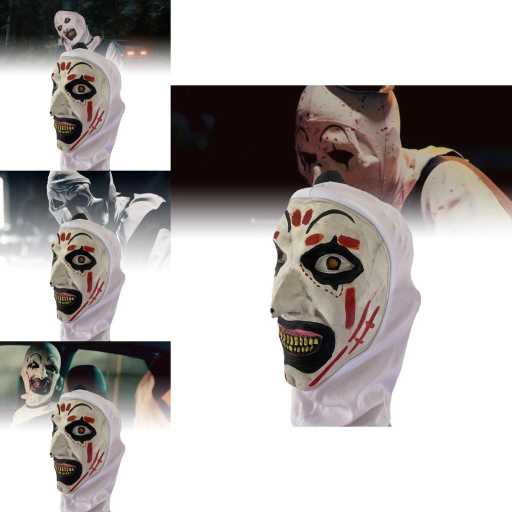 2024 New Clown Mask Headpiece Scary Latex Costume For Halloween And Party Fun