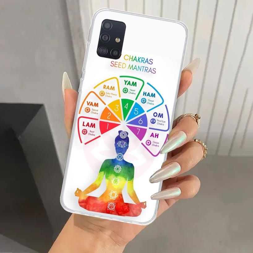 Yoga Chakra Spiritual Energy Universe Phone Case for Samsung Galaxy A52 A32 A22 A12 A02S A50S A30S A10S Note 20 Ultra 10 Plus S1