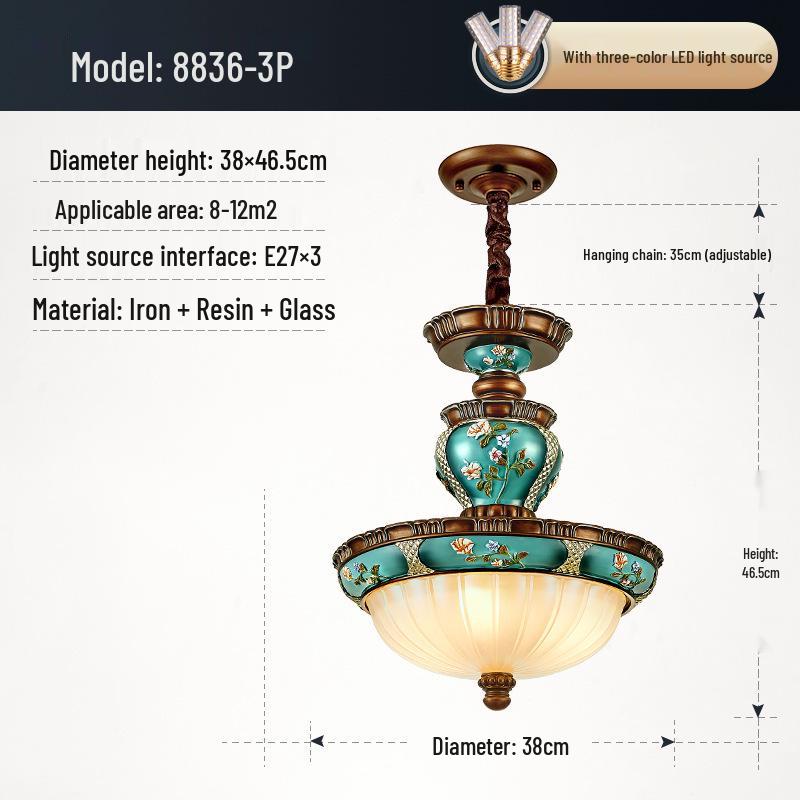 European Luxury Chandelier - Retro Atmospheric Lighting for Living Rooms and Bedrooms