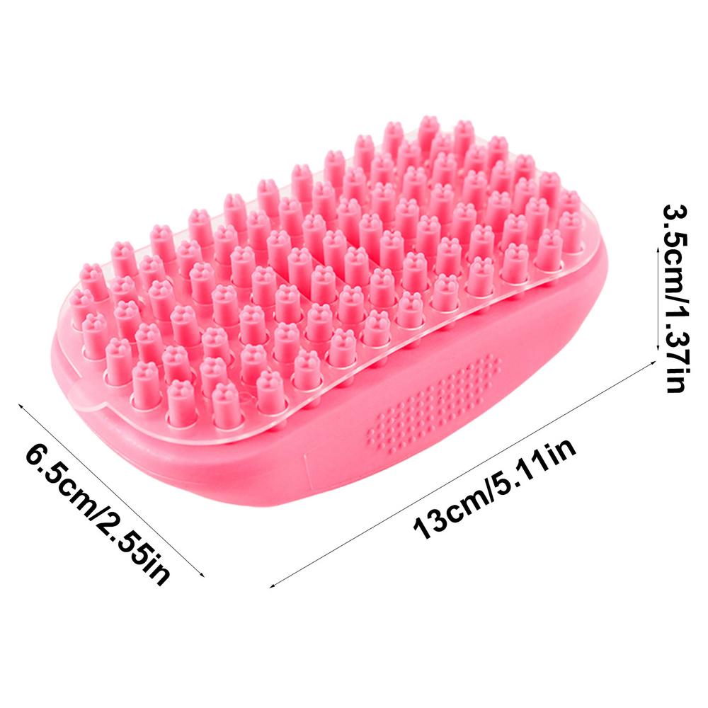 Hundewaschbürste Katzenpflegebürste Hund Ausfallbürste Haustier Shampoo Bad Beruhigende Massage Gumminoppen Currykamm Haustier