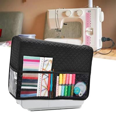 Reusable Sewing Machine Cover Anti Dust Waterproof Scratch-proof Dust Cover with Storage Pockets PVC Protective