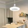 Geschlossener Deckenventilator mit Lichtfernbedienung, 3 Geschwindigkeitsstufen, geräuscharm, energiesparend, E27, Mini-Deckenventilator ohne Flügel, LED-Lampe