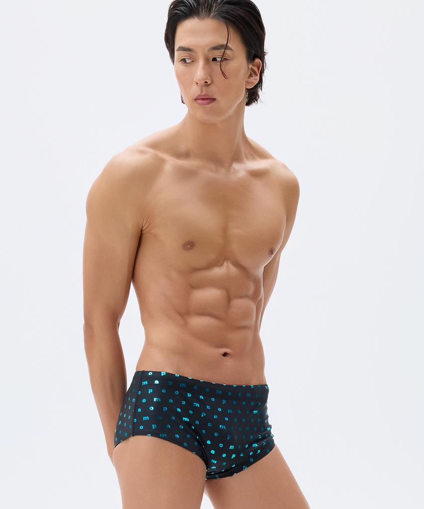 Umpa Blue Glam Square Men'S Swimwear