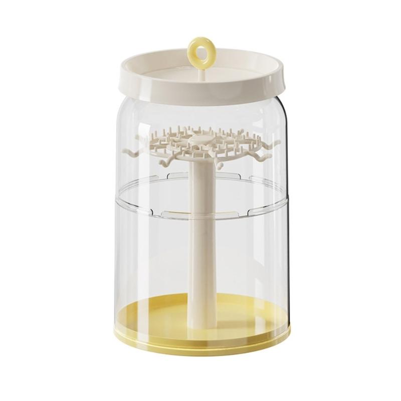 Clear Multi Purpose Doll Showcase Coordinator Rotating Stand For Mini Figures Jewelry Display And Protectionism