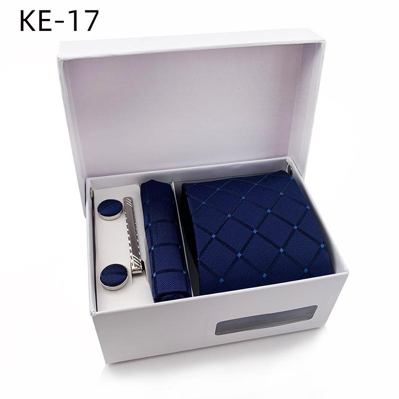 Men'S Tie Gift Box 6-Piece Set Tie Pocket Towel Scarf Cuff