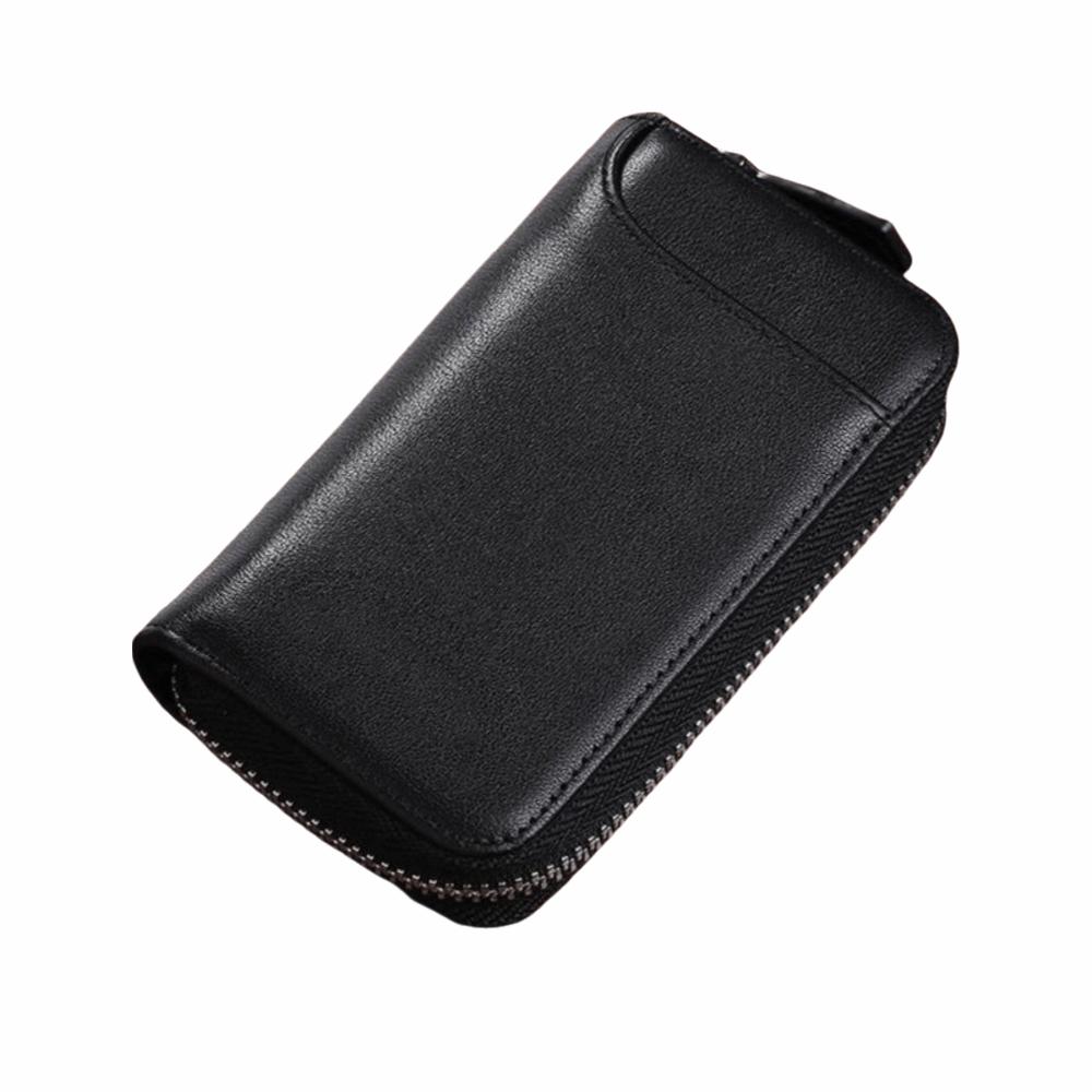 Auto Schlüsselanhänger Retro Schlüssel Organizer Tasche Mode PU Leder Auto Schlüssel Geldbörse Reißverschluss Große Kapazität Schlüssel Etui Heimgebrauch
